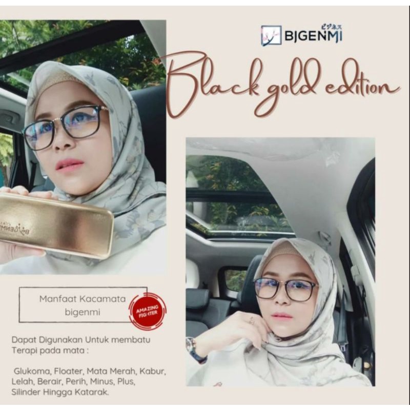 Blackgold edition kacamata ion bigenmi Kaca mata terapi