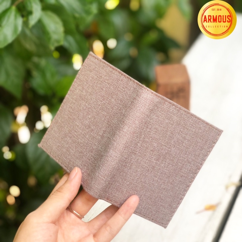 DOMPET KARTU CARD HOLDER DENIM SOFT BROWN UNTUK PRIA DAN WANITA TERKINI