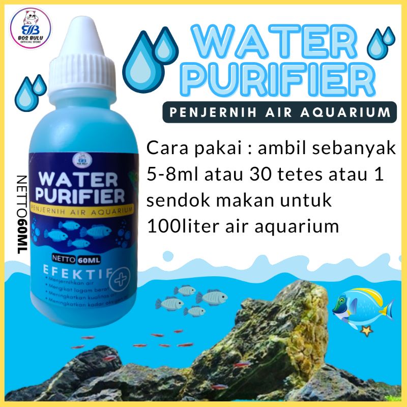 water purifier penjernih air akuarium kolam ikan 60ml