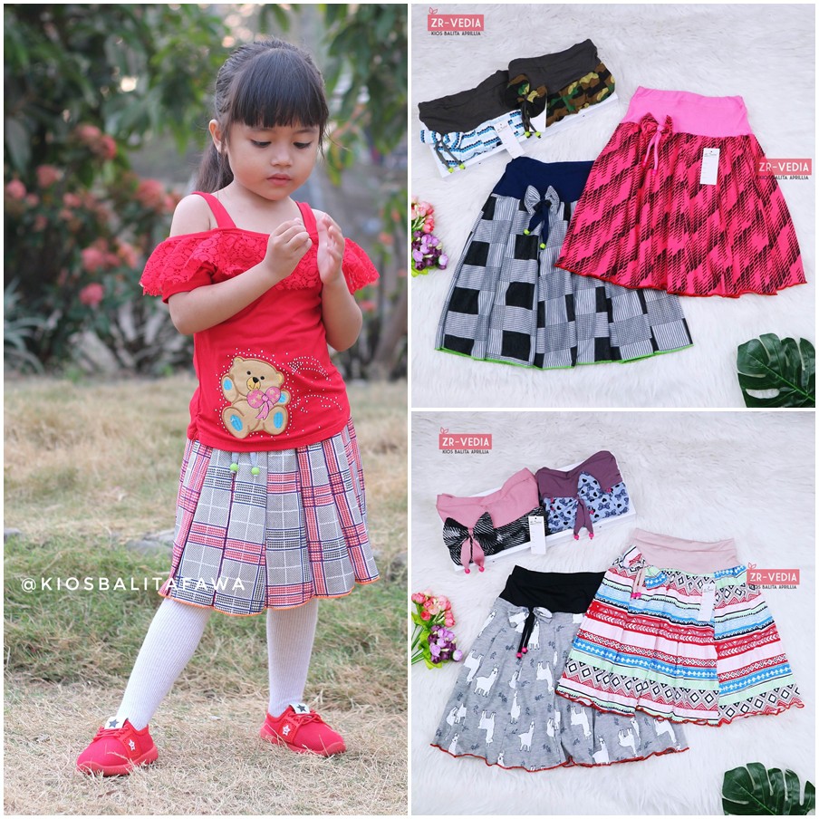 [MOTIF] Rok Pita Bianca uk 6-7 Tahun / Skirt Anak Perempuan Pendek Motif Cewek Import Best Quality