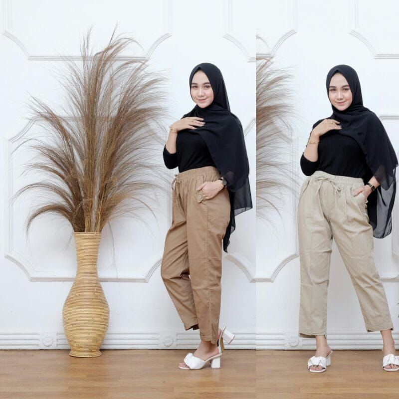 BAGGY PANTS PREMIUM AMERICAN DRILL GRADE A CELANA PANJANG WANITA CELANA KANTOR KERJA