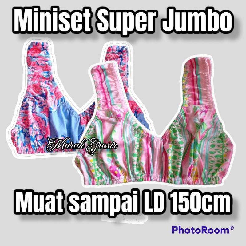 MG - Bra Miniset Dewasa Jumbo Bigsize Oversize XXXL Tanpa Busa Dan Kawat Ld Hingga 140cm Ecer