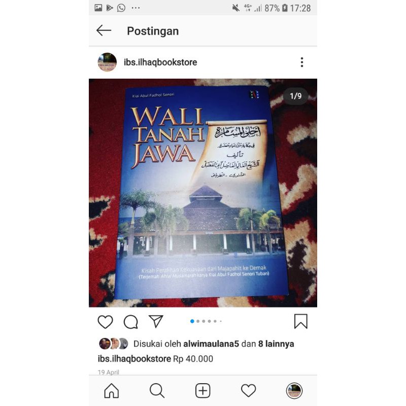 Wali Tanah Jawa terjemah kitab ahla musamaroh