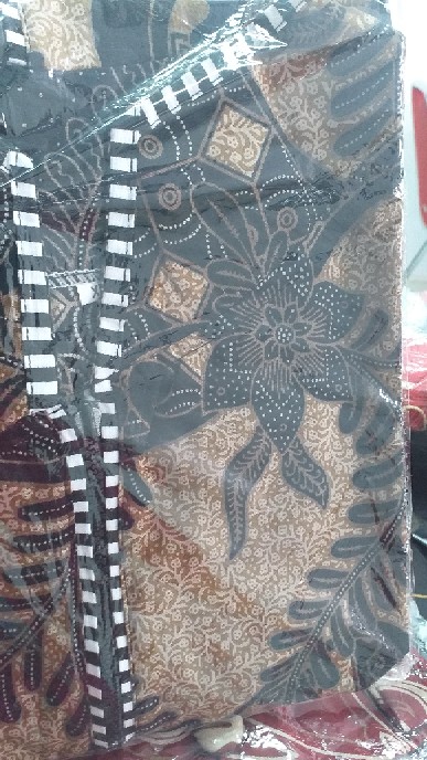 M-l-xl-xxl Batik Tunik Wanita Asj Sa Hrb026 Kenongo Pekalongan Sogan Tulis