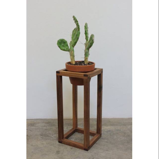 Rak bunga tiang penyangga pot bunga Plan stand wooden plants