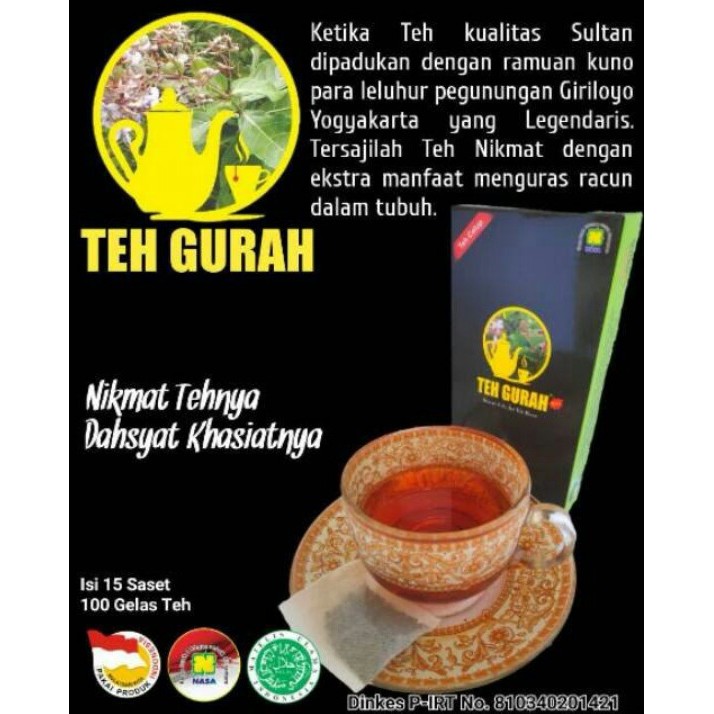 Jual Teh Gurah Nasa Teh Sehat Alami Shopee Indonesia 9699