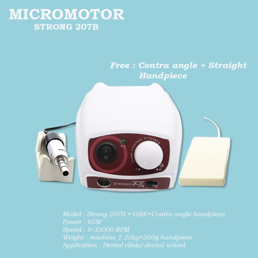 Dental Micromotor Strong 207b Mikromotor Lengkap