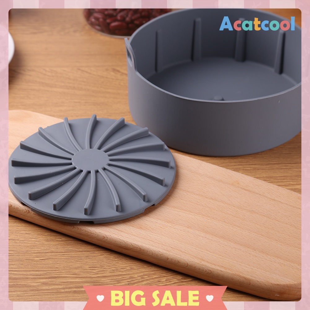 Thick Silicone Grill Pan Air Fryer Basket Dessert Baking Cooking Tray Tools