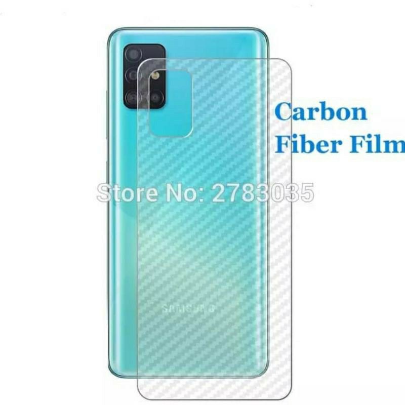 Samsung S20FE / A51 / A71 Anti Gores Skin Carbon Belakang Screen Protector Karbon S20 FE A51 A71