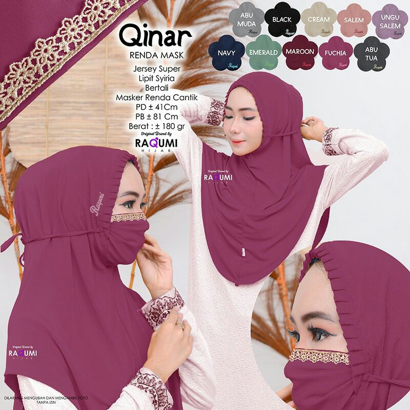 QINAR RENDA MASKER RAQUMI HIJAB