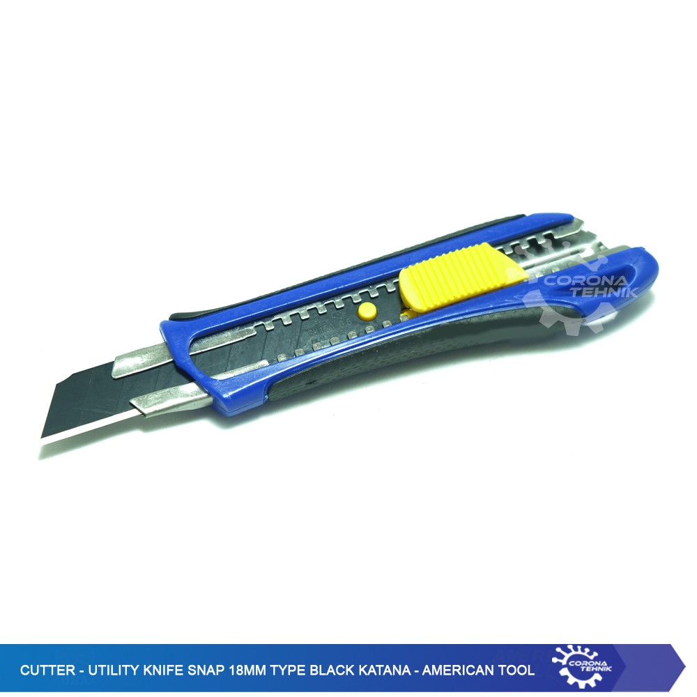Cutter - Utility Knife Snap 18mm Type Black Katana - American Tool