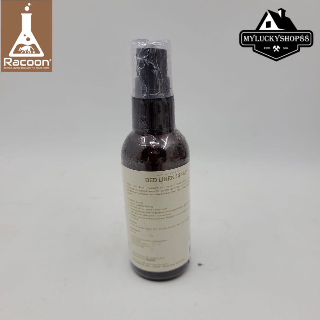 Racoon Bed Linen Spray 60 ml Anti Bakteri Virus Tungau Essential Oil