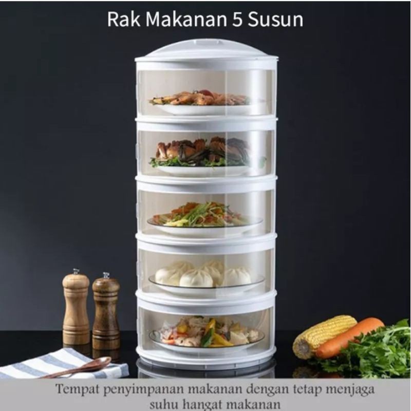 Jual Modern Food Storage / Tudung Saji 5 Susun Shopee Indonesia