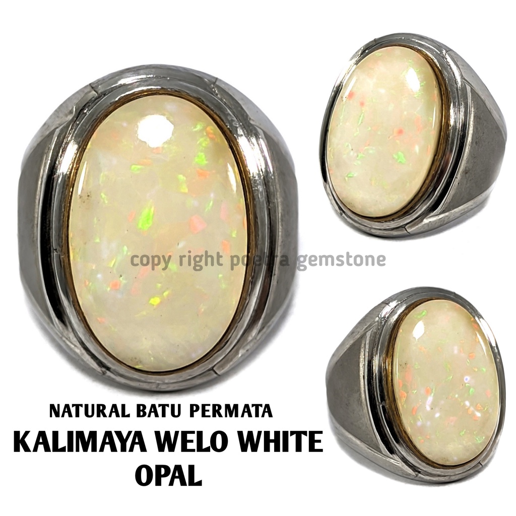 Natural Batu Akik Permata Kalimaya White Opal Welo KOW01