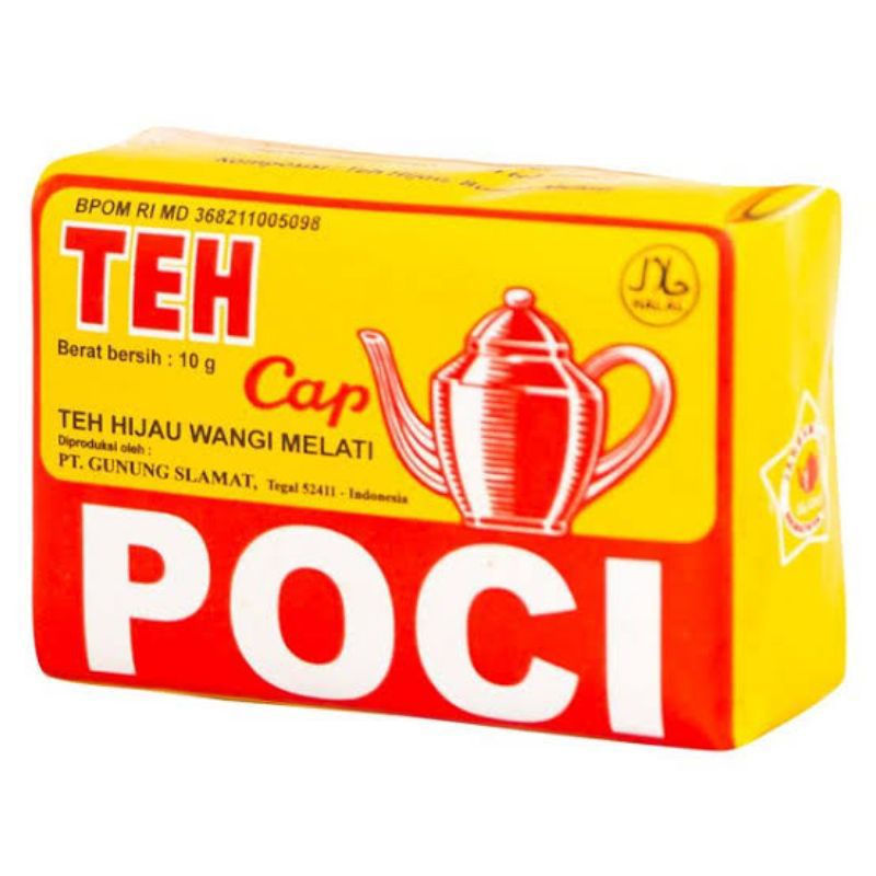 

Teh Cap Poci Warna Kuning Kemasan 10 gram isi 10 pcs