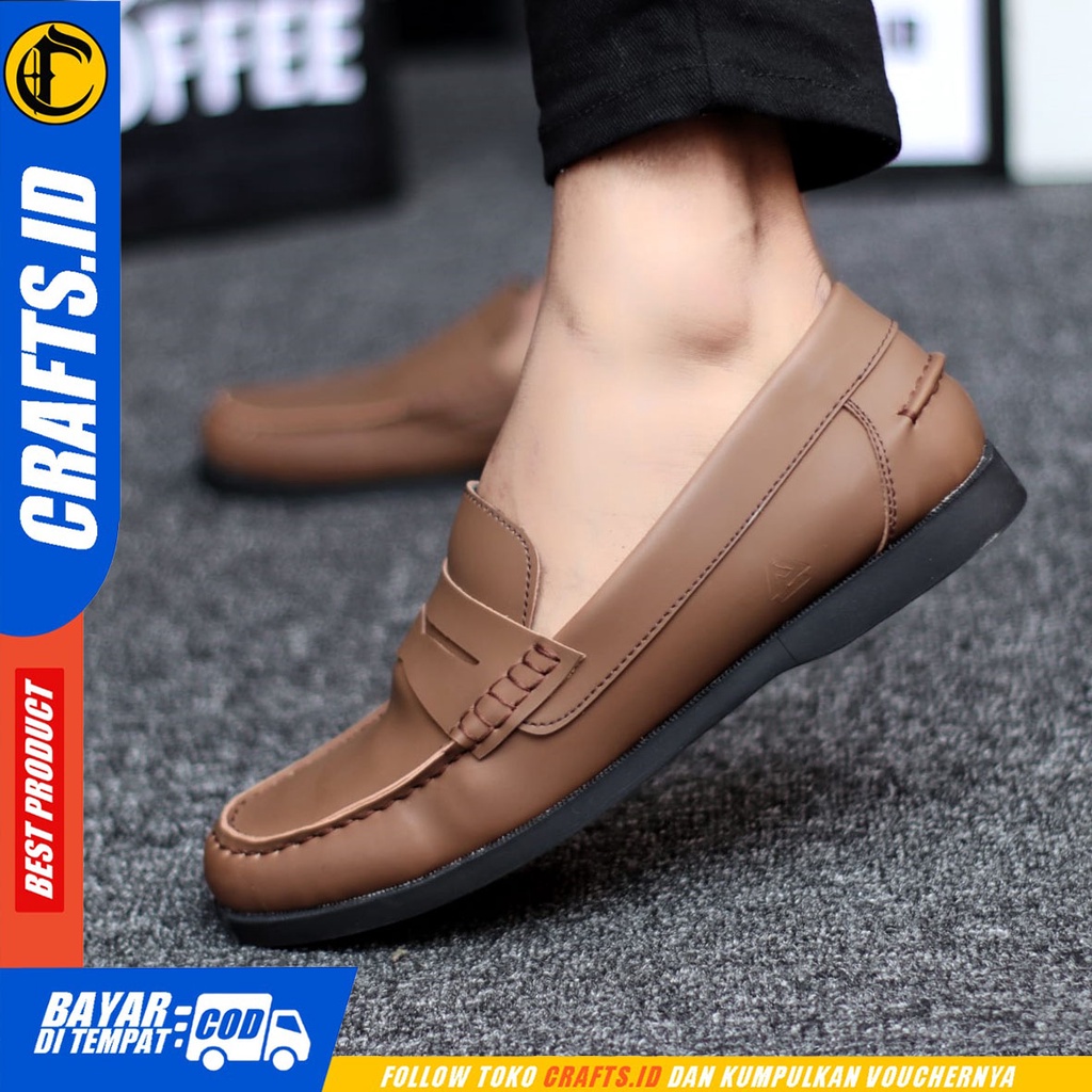 CRAFTS Mitsui - Sepatu Formal Pantofel Kerja Slop Casual Pria