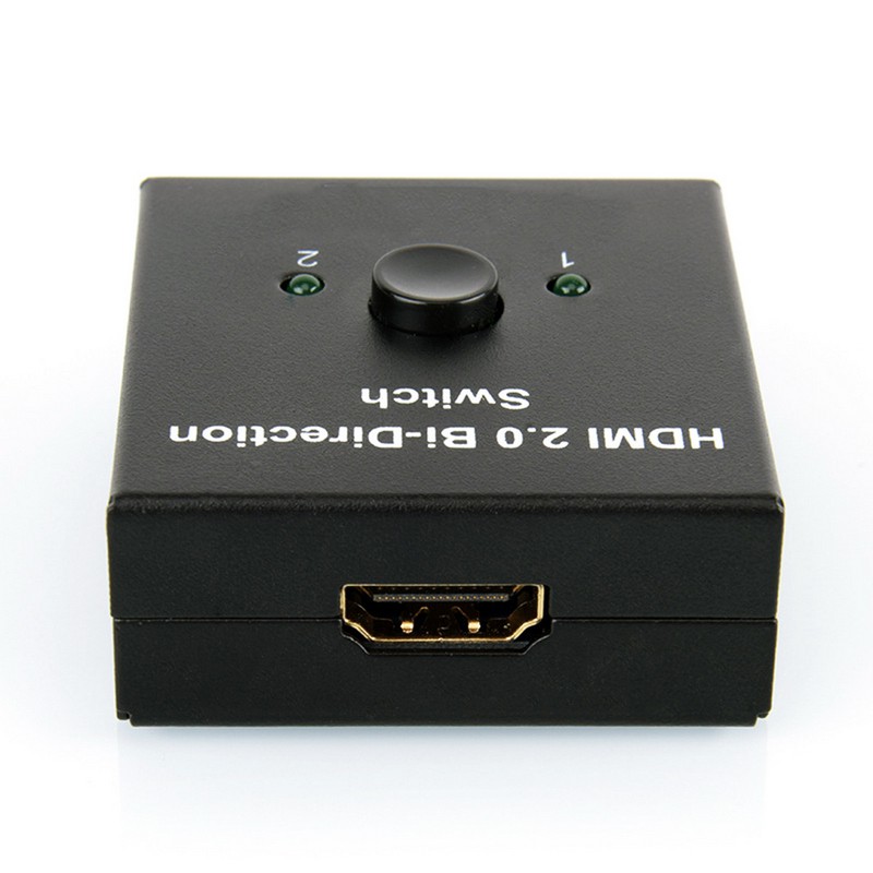 [ele white] Gold Plated 2-Port HDMI Bi-directional 2x1 Switcher 1x2 Splitter Selector 3D 4K