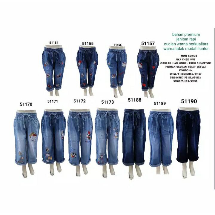 HRLVI CELANA BOYFRIEND - KULOT JEANS ANAK PEREMPUAN RANDOM