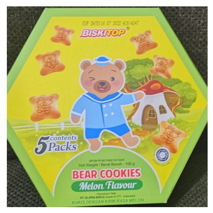 

Biskitop Bear Melon Biscuit 6pcs x 100gr / Snack ulang tahun / Biscuit ulang tahun