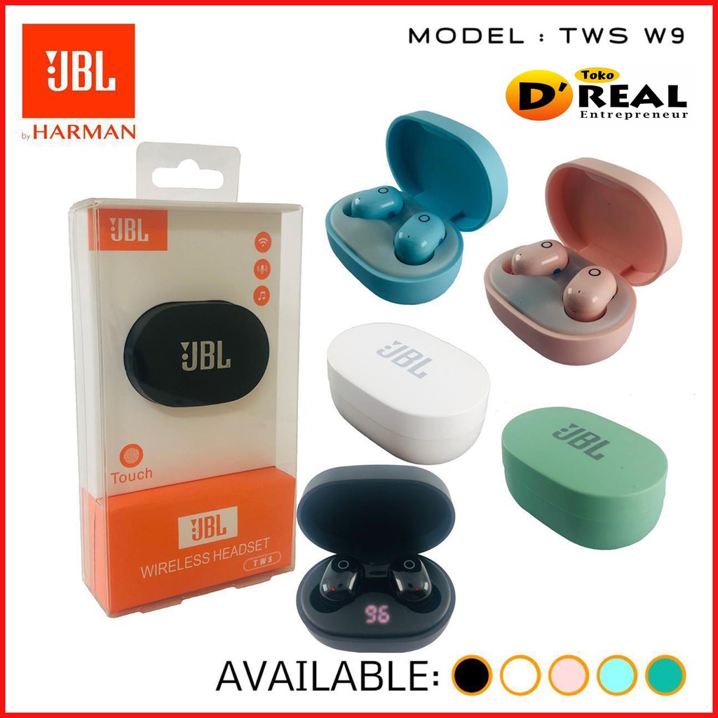 Macaron Airdots Headset Bluetooth Wireless TWS W6 Touch LED