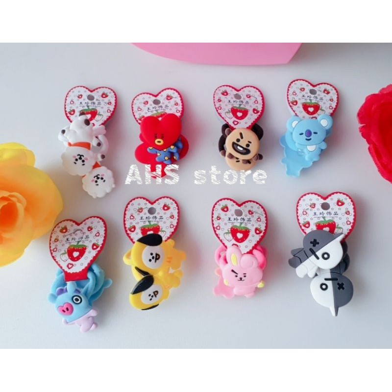 [2pcs] KUNCIR DONUT BTS / IKAT RAMBUT DONAT BTS BT21 / KARET RAMBUT BTS