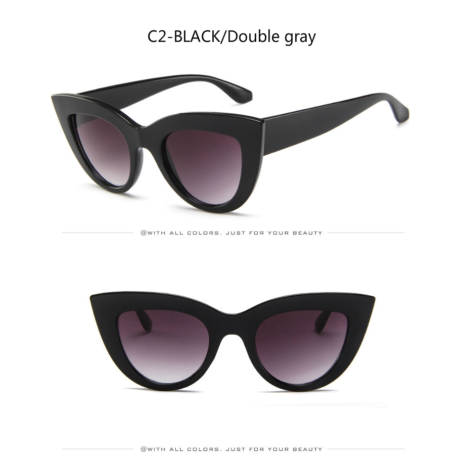 European and American retro cat eye trend personality fashion men and women sunglasses