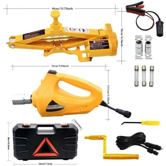 Dongkrak Elektrik - Electric Car Jack 2 Ton Set Pembuka Baut