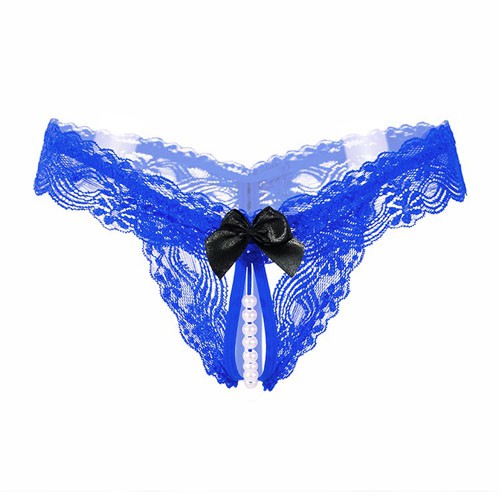 G String Women Pearl Bottom G-string Lace Sexy Underwear Bikini C056