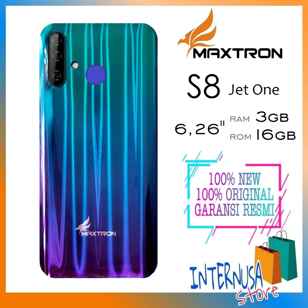 HP MAXTRON S8 JET ONE FINGERPRINT - HP ANDROID 4G RAM 3GB ROM 16GB - SMARTPHONE - HP MURAH