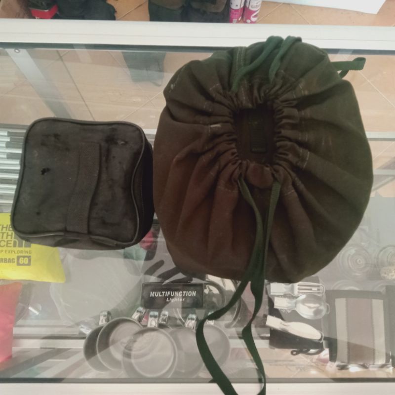 nesting tni cooking set dan kompor second good condition