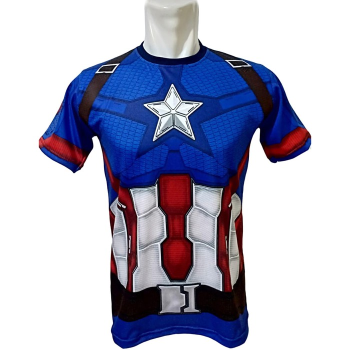 KAOS BAJU GYM CAPTAIN AMERICA END GAME PRIA WANITA FITNES