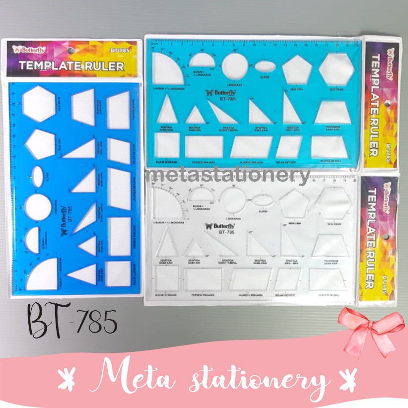 

Template Ruler / Penggaris Cetakan BT-785 Butterfly ( Warna Random )