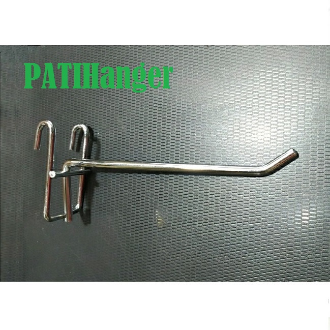 Single Ram 15cm stainless Chrome/Hook Cantelan ram Aksesoris