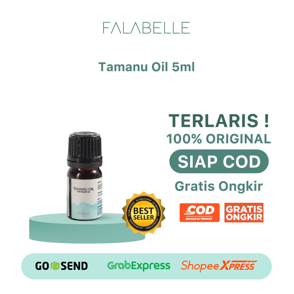 Falabelle Bundling duo Jerawat 3 ( Falabelle Tamanu Oil 5 ml &amp; Falabelle Miracle Cica Gold Serum 15 ml )