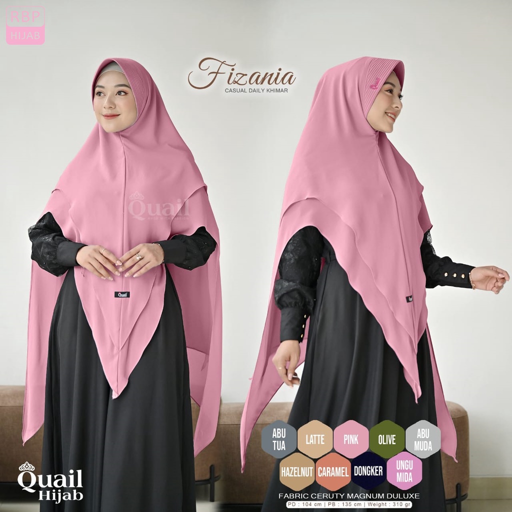 Jilbab Syar'i Instan Fizania Casual Daily Khimar Quail Hijab
