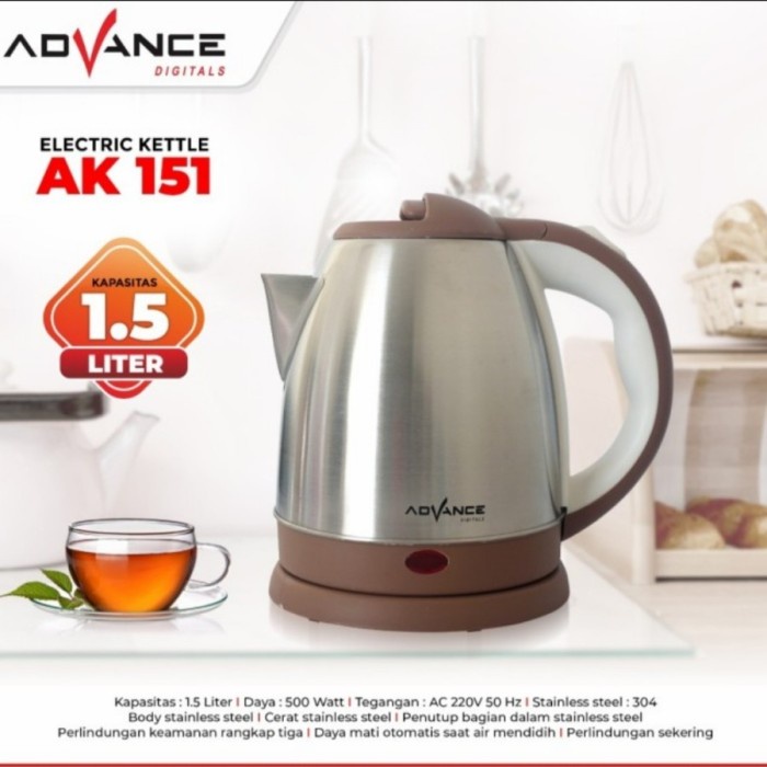 Advance AK-151 Electric Kettle 1,5 Liter Teko Listrik AK151