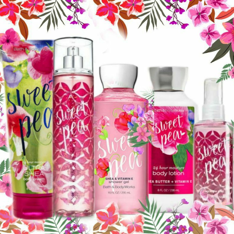 Jual BATH & BODY WORKS BBW SWEET PEA SERIES FULLSIZE TRAVELSIZE ...