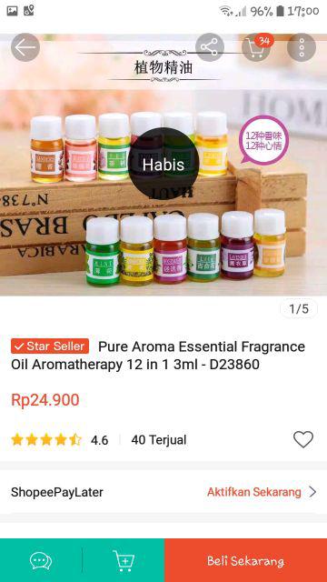 Pure Aroma Essential Fragrance Oil Aromatherapy 12 In 1 3ml - D23860 Titangadget