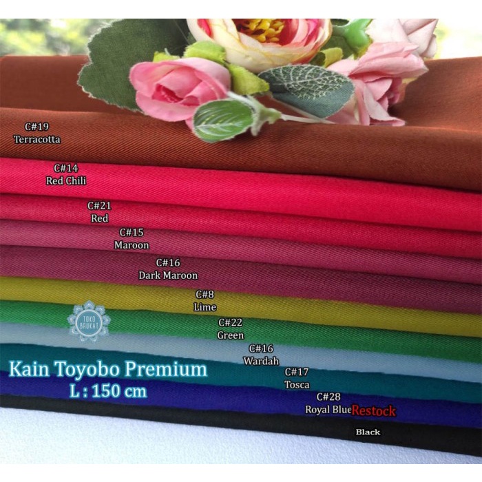 Kain Katun Premium Toyobo (Per 0,5 meter)