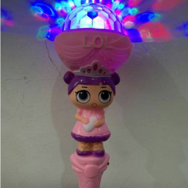 MAINAN TONGKAT LOL DAN FROZEN LAMPU DISCO