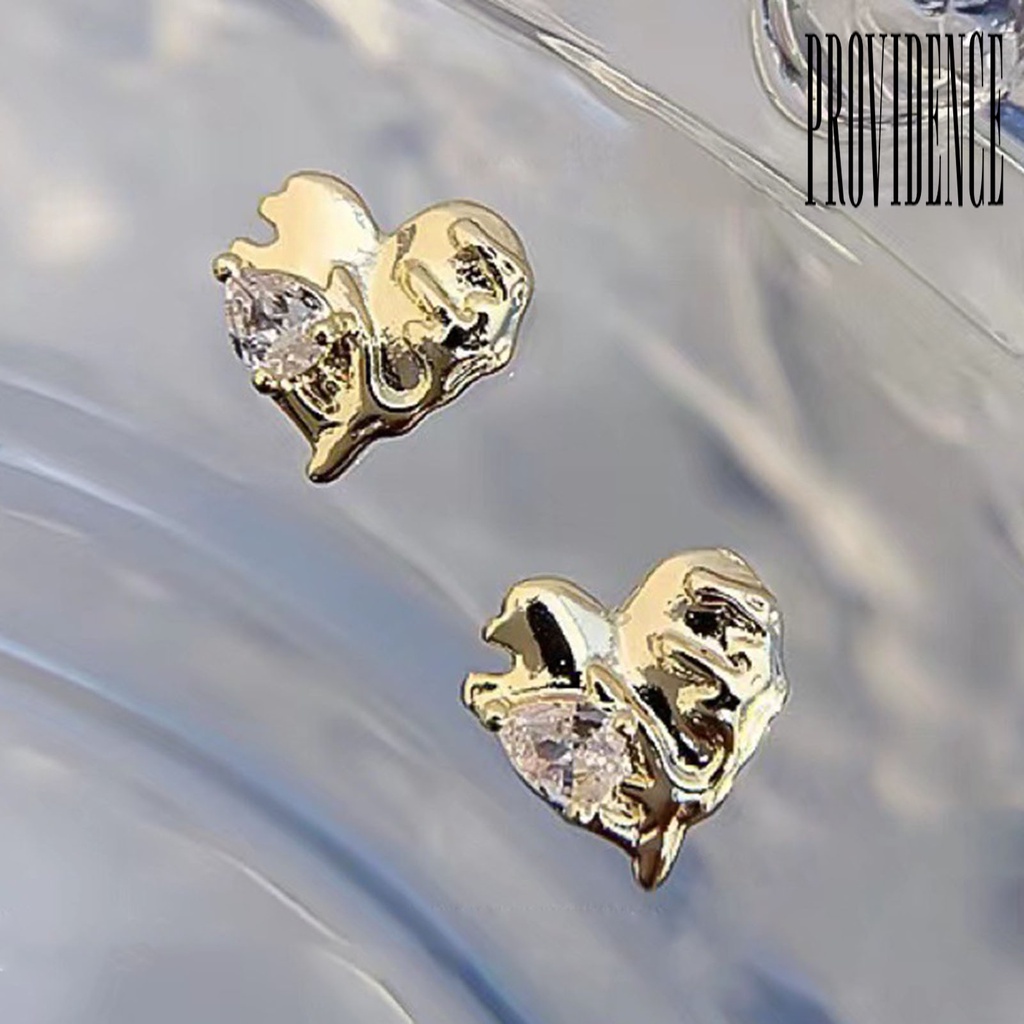 Providence 5Pcs / Set Berlian Imitasi Bentuk Hati Untuk Dekorasi Nail Art