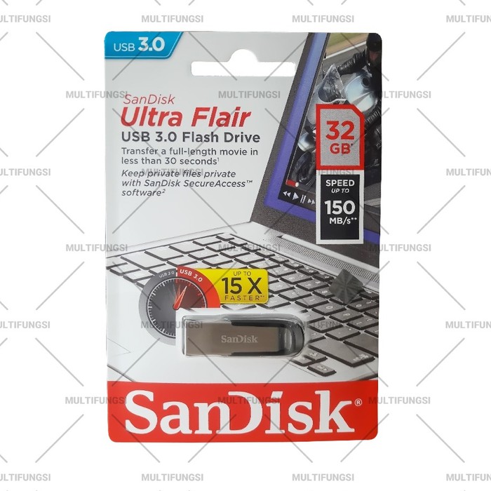 ORIGINAL SANDISK FLASHDISK 32GB ULTRA FLAIR CZ73 / USB 3.0 / CZ-73