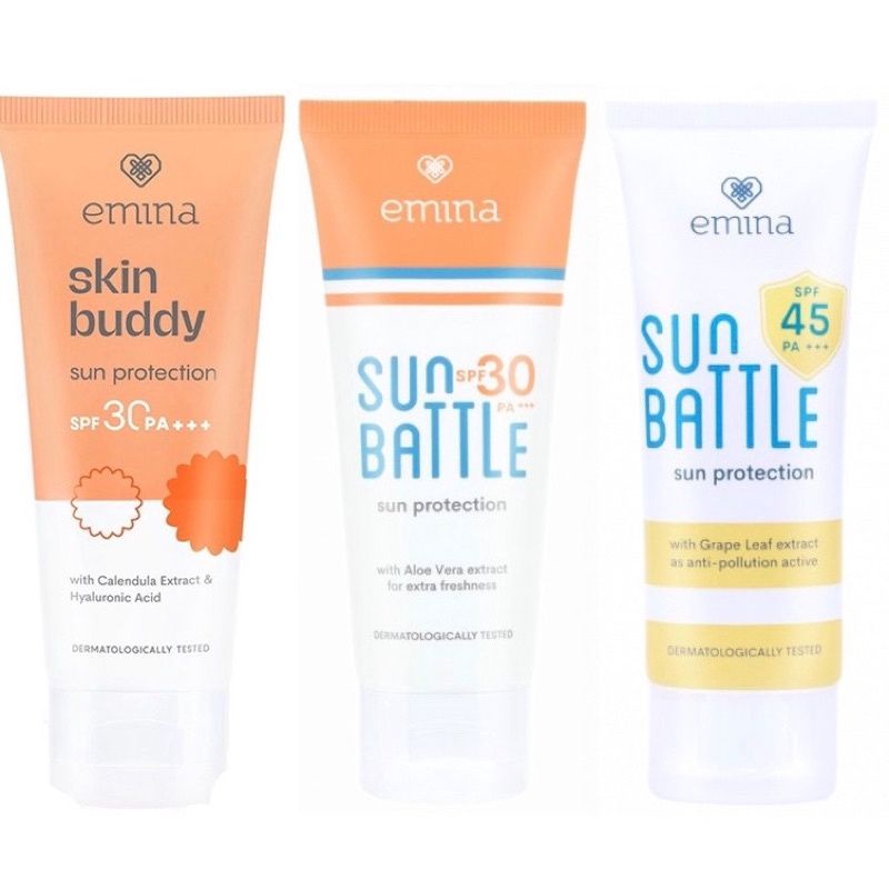 EMINA Sun Battle SPF 30 | SPF 45 | SPF 50 | Skin Buddy Sun Protection SPF 30 (Sunscreen/Sunblock)