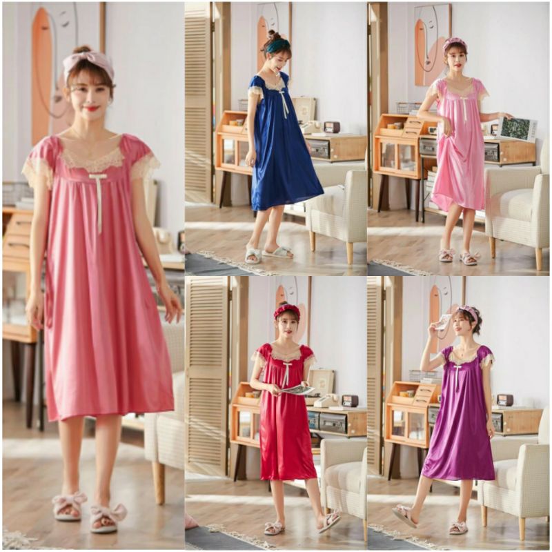 Daster satin babydoll sexy