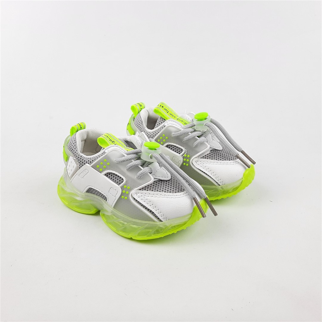 Sepatu Sneakers LED anak perempuan Sport 021 21-25