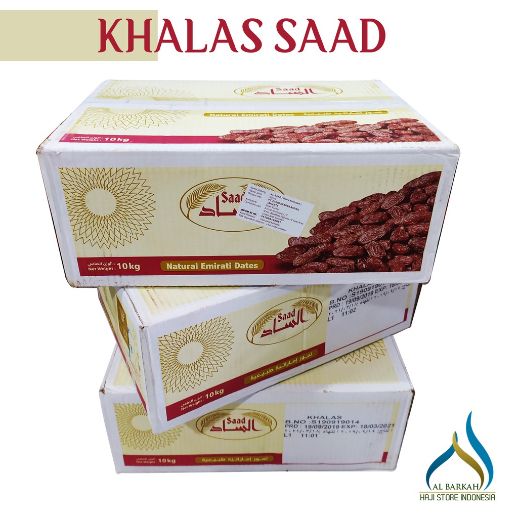 

Kurma Khalas 10kg Alsaad Super Premium