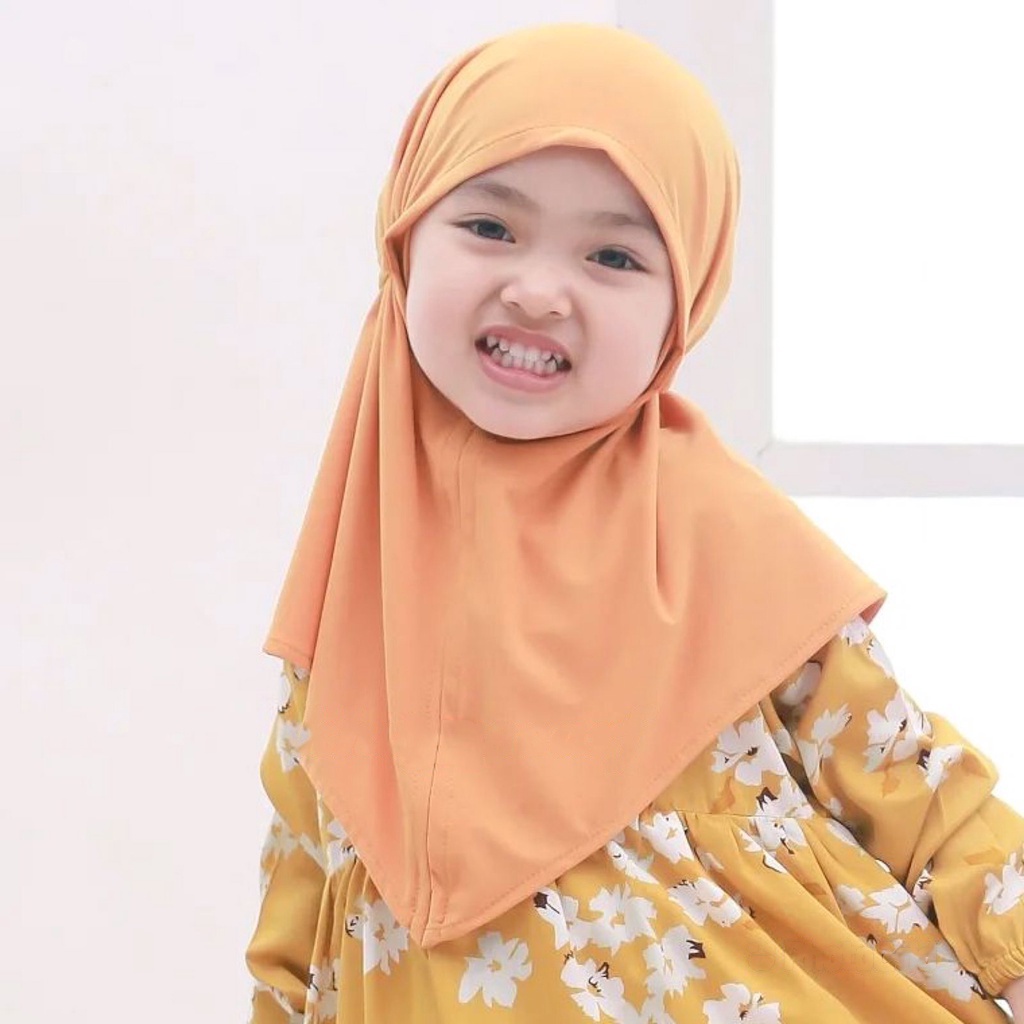 Bergo Anak Jersey / Khimar Anak Jersi Pamela Umur 0-5 th