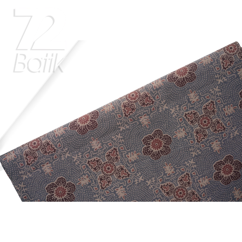 KAIN BATIK PREMIUM Bahan Katun Motif Kembang Nitik Warna Abu Grey Gray 721853 Cap 72 Jarik Jarit Samping Kebat Panjang Batik Katun Modern Premium Bahan Seragam Batik Pernikahan Kantor Keluarga Murah Kamen Jadi Batik Bali Lembaran