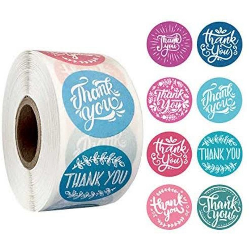 [MYUME.STORE] 500 pcs Stiker thank you/segel thank you/thanks for order/ label online shop-G