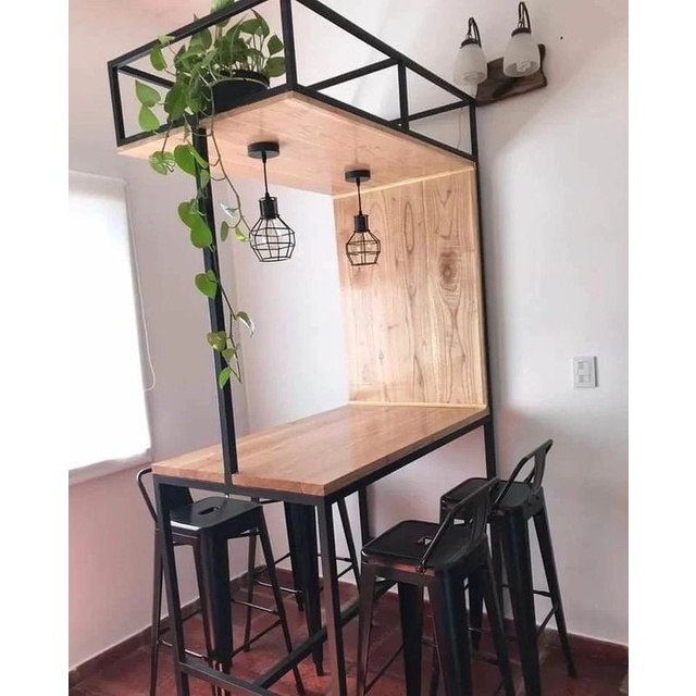 meja bar/meja top jati/meja dapur/meja makan/furnitur murah/meja island/meja kitchen/meja minimalis